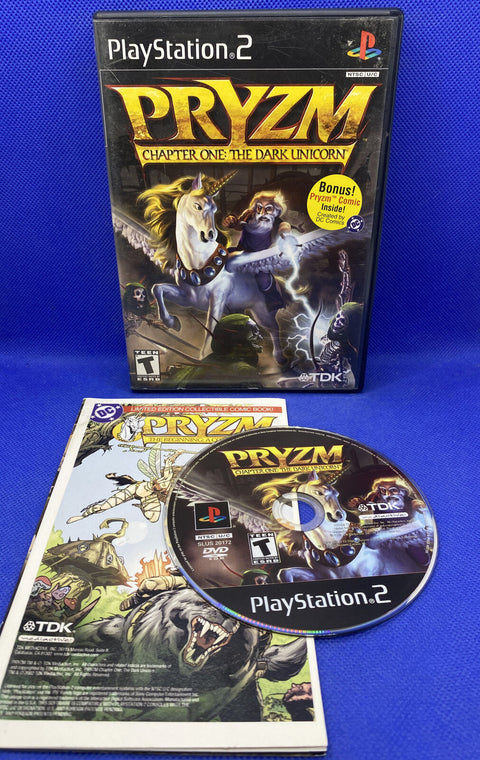 PRYZM Chapter One: The Dark Unicorn w/ Comic (Sony PlayStation 2) PS2 Complete