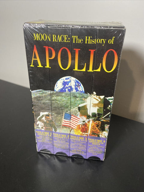 NEW! Moon Race: The History of Apollo (VHS, 1998, 4-Tape Set) - NASA - Sealed!