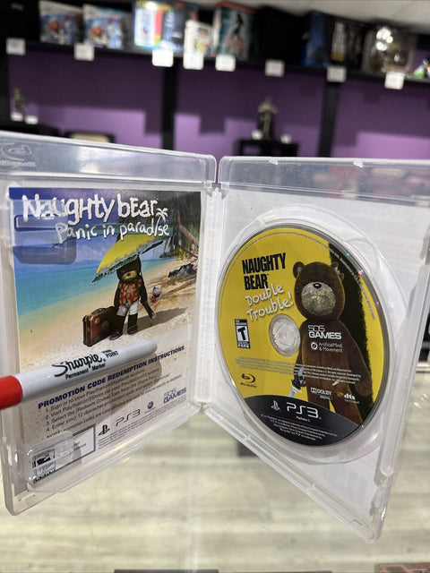 Naughty Bear: Double Trouble (Sony PlayStation 3, 2012) PS3 Tested!