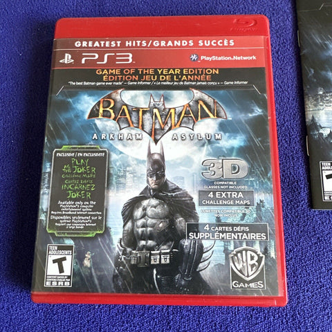 Batman Arkham City + Arkham Asylum Lot ( PlayStation 3) PS3 Both Complete Tested