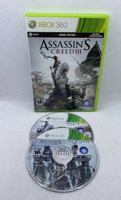 Assassin's Creed III 3 - Target Edition (Microsoft Xbox 360, 2012) Tested!