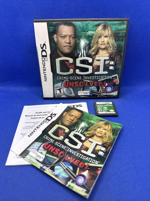 CSI: Crime Scene Investigation Unsolved (Nintendo DS, 2010) CIB Complete Tested