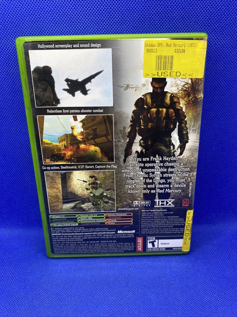 Shadow Ops: Red Mercury (Microsoft Original Xbox, 2004) CIB Complete - Tested!