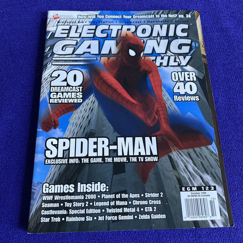 Electronic Gaming Monthly Magazine Issue 123 October 1999 - Spider-Man Dreamcast