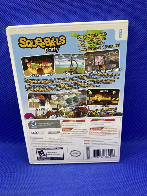 Squeeballs Party (Nintendo Wii, 2009) CIB Complete - Tested!