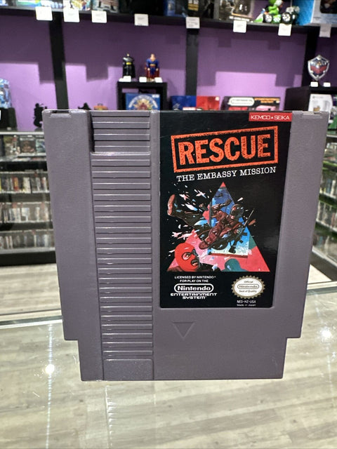 Rescue: The Embassy Mission (Nintendo NES, 1990) Authentic Cartridge Tested!