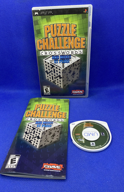 Puzzle Challenge: Crosswords and More (Sony PSP, 2006) CIB Complete, Tested!