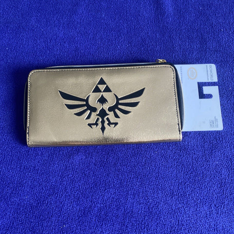 NEW! Legend Of Zelda Skyward Sword Zip Up Faux Leather Purse Wallet w/ Zipper