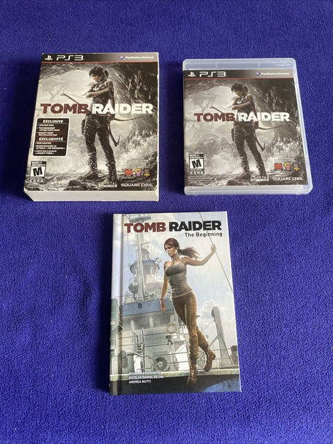 Tomb Raider w/ The Beginning Comic (Playstation 3) PS3 Complete Big Box Tested