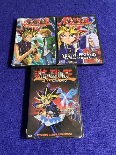 Yu-Gi-OH! DVD Lot of 3 - The Movie, Volume 11 + 13 - Tested