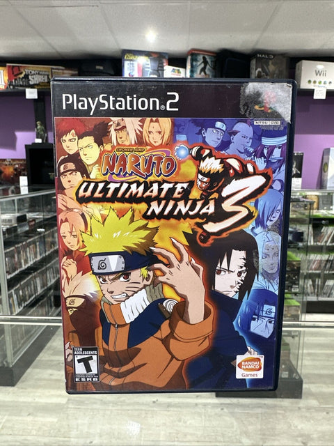 Naruto: Ultimate Ninja 3 (Sony PlayStation 2, 2008) PS2 CIB Complete Tested!