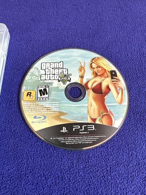 Grand Theft Auto V 5 (PlayStation 3, 2013) GTA PS3 Complete w/ Map - Tested!