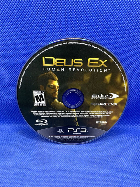 Deus Ex: Human Revolution (Sony PlayStation 3, PS3) Complete w/ Sleeve Tested