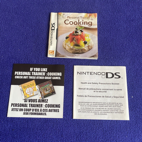 Personal Trainer: Cooking (Nintendo DS, 2008) NDS CIB Complete - Tested