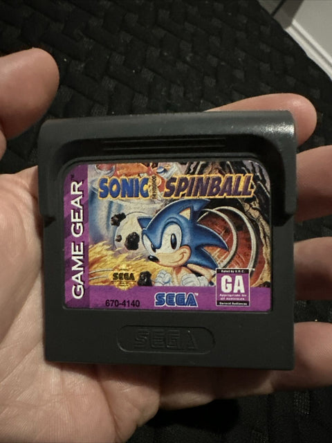 Sonic Spinball (Sega Game Gear, 1993) Authentic Cartridge Only - Tested!