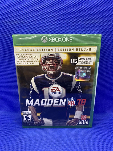 NEW! Madden NFL 18 Deluxe Edition (Microsoft Xbox One) Case Damage - Sealed!