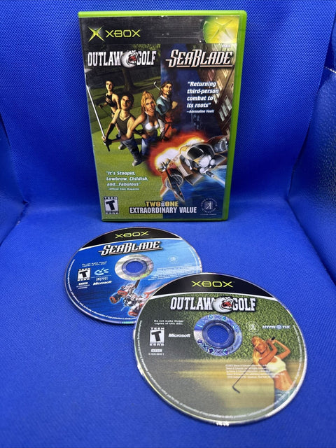 Outlaw Golf/SeaBlade Two-for-One (Microsoft Original Xbox, 2002) OG Xbox Tested