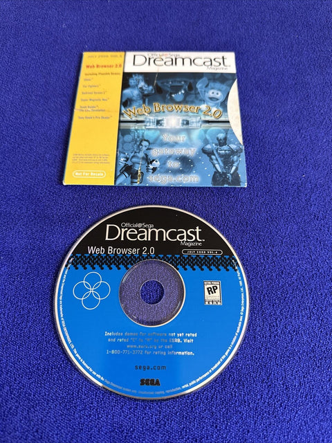 Official Sega Dreamcast Magazine Web Browser 2.0 Disc + Sleeve