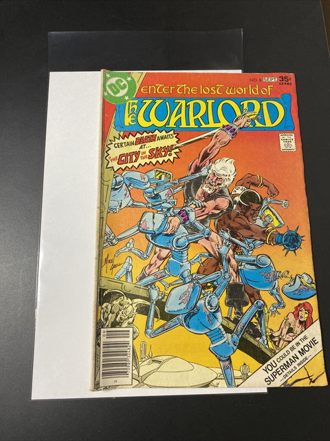 Enter The Lose World Of The Warlord No. # 8 1977 - DC Comics - w/ Board + Bag!