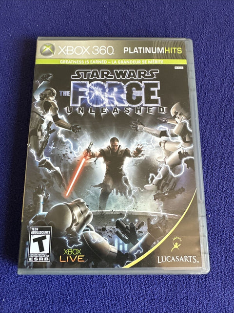 Star Wars Force Unleashed 1 + 2 II Lot (Microsoft Xbox 360) Both Complete Tested