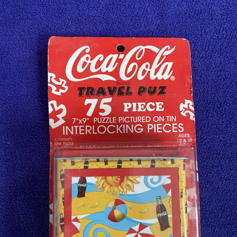 NEW! Vintage Coca-Cola Coke Travel Puzzle 75 Piece - 1999 Factory Sealed 7” X 9”