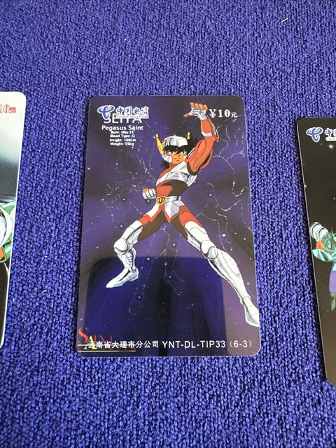 Lot Of 6 Saint Seiya China Telecom Vintage Cards - 2004