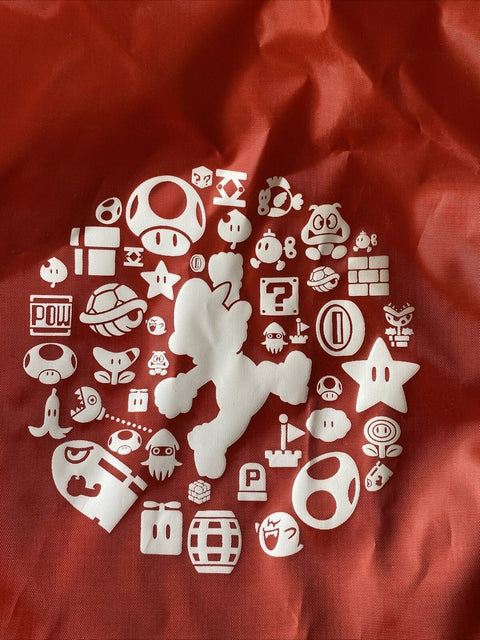 Nintendo Super Mario Party Red Drawstring Bag - Promo Official Launch