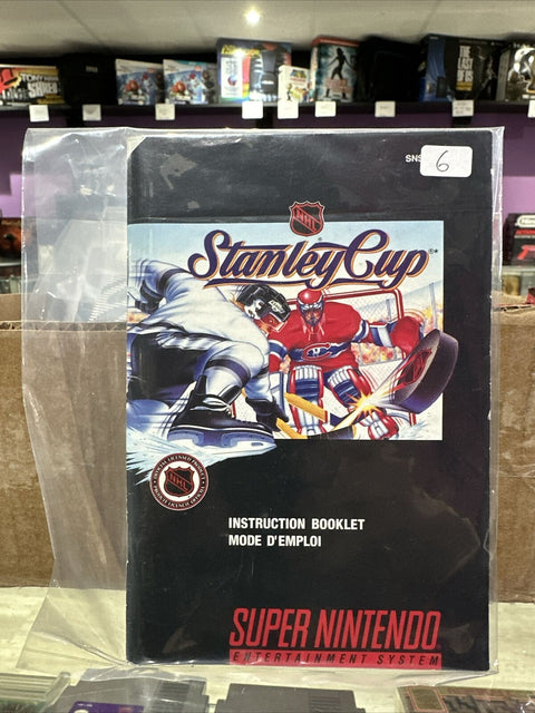 NHL Stanley Cup Booklet – Super Nintendo SNES – Manual Only