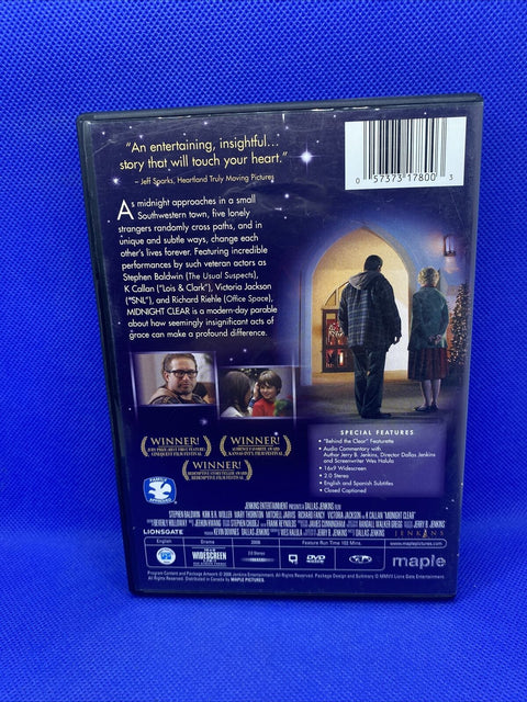 Midnight Clear (DVD, 2007, Canadian) Jerry B. Jenkins, Stephen Baldwin