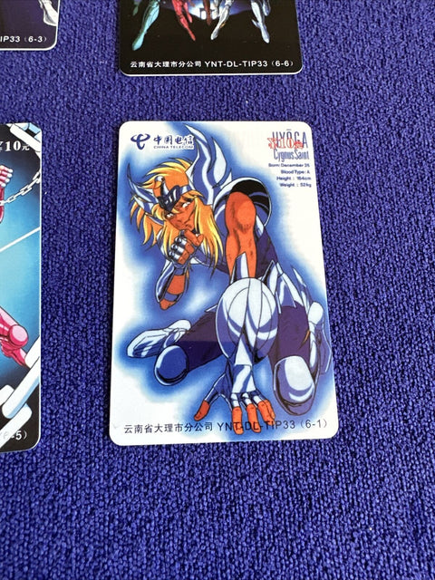 Lot Of 6 Saint Seiya China Telecom Vintage Cards - 2004