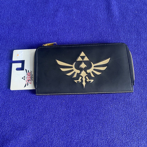 NEW! Legend Of Zelda Skyward Sword Zip Up Faux Leather Purse Wallet w/ Zipper