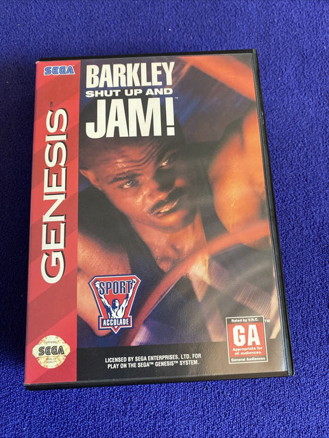 Barkley: Shut Up and Jam (Sega Genesis, 1993) Authentic CIB Complete - Tested!