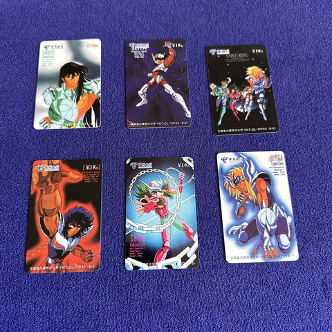 Lot Of 6 Saint Seiya China Telecom Vintage Cards - 2004