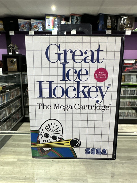 Great Ice Hockey (Sega Master System, 1987) SMS CIB Complete Tested!