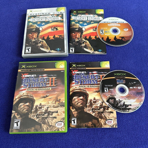 Conflict: Desert Storm 1 + 2 II (Microsoft Original Xbox) Complete Tested!