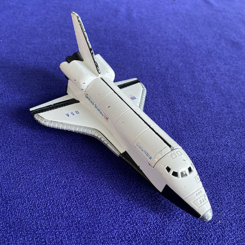 Vintage 1980s ERTL Co Columbia Space Shuttle Metal Die Cast Replica 7”