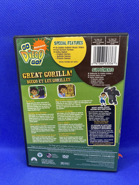 Go, Diego, Go - Great Gorilla (DVD, 2009) Nickelodeon