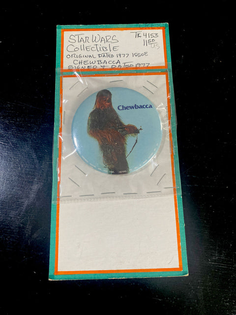 Vintage 1977 Star Wars Chewbacca 3 Inch Collectible Pin