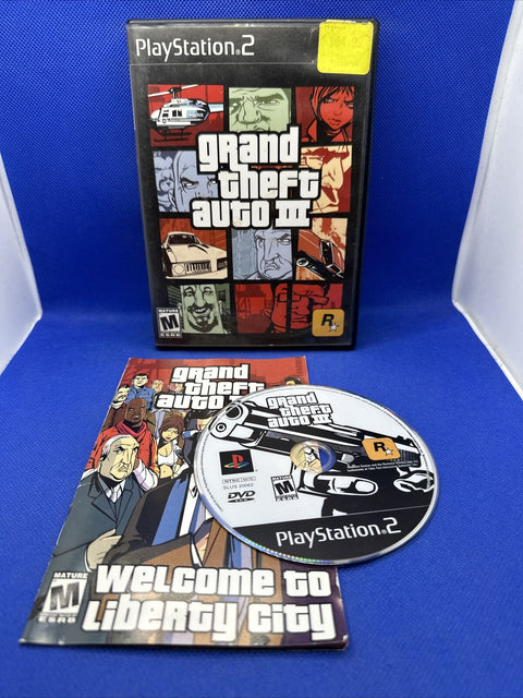 Grand Theft Auto III 3 Black Label (PlayStation 2, PS2) Complete CIB Tested!