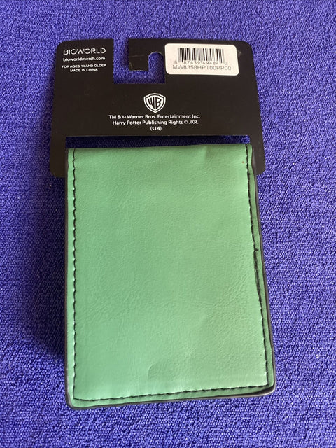 NEW! Harry Potter Green Slytherin Bi Fold Wallet - NWT Official