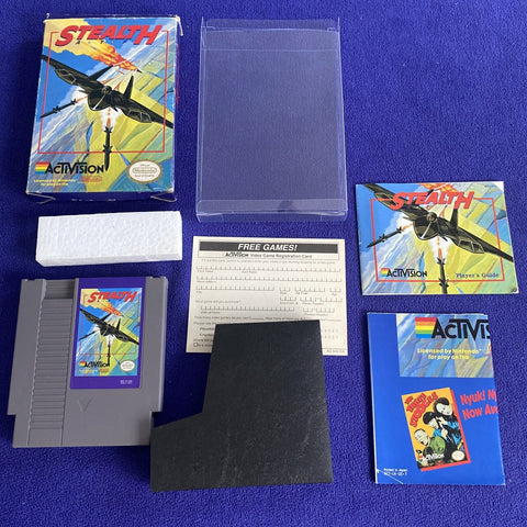 Stealth ATF (Nintendo NES, 1989) CIB Complete w/ Box Protector - Tested!