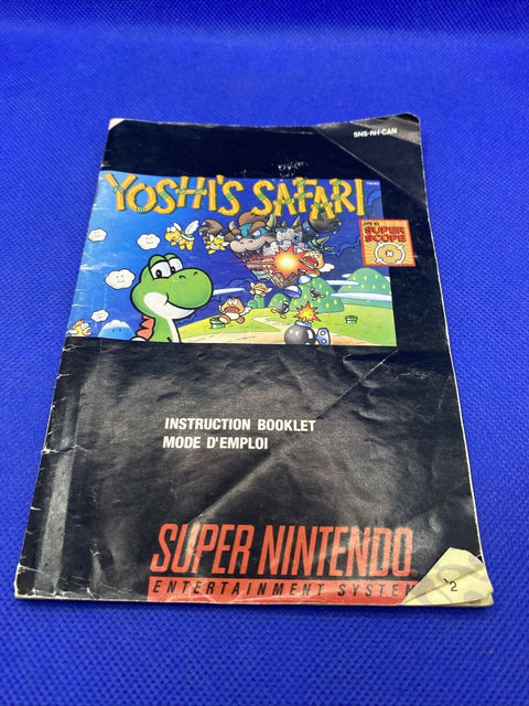 Super Nintendo Entertainment System SNES Manual: Yoshi's Safari